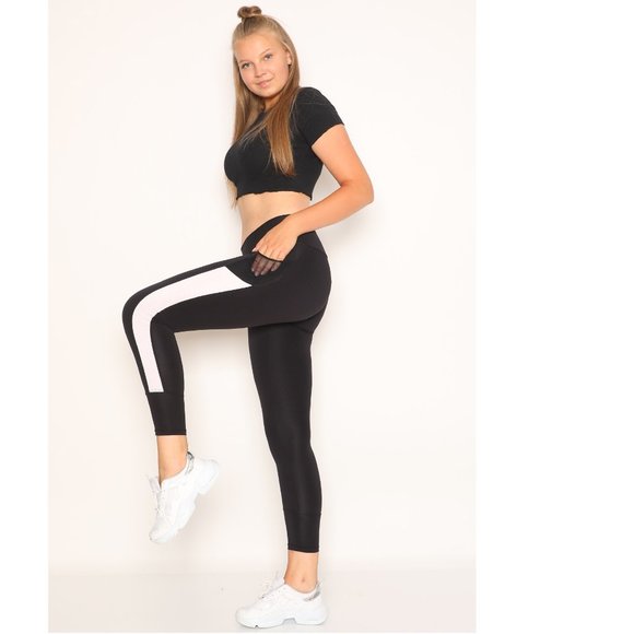 CM Fashion WHITE BLACK LEGGINGS - Picture 4 of 6
